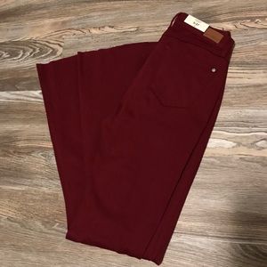 Judy Blue Maroon Super Flare High Waist Pants